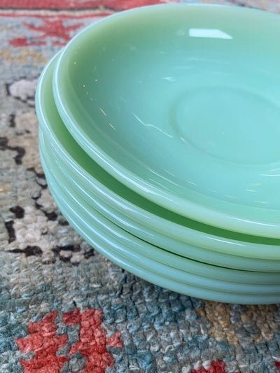 Vintage Fireking 5" Plates - Diamonds & Rust