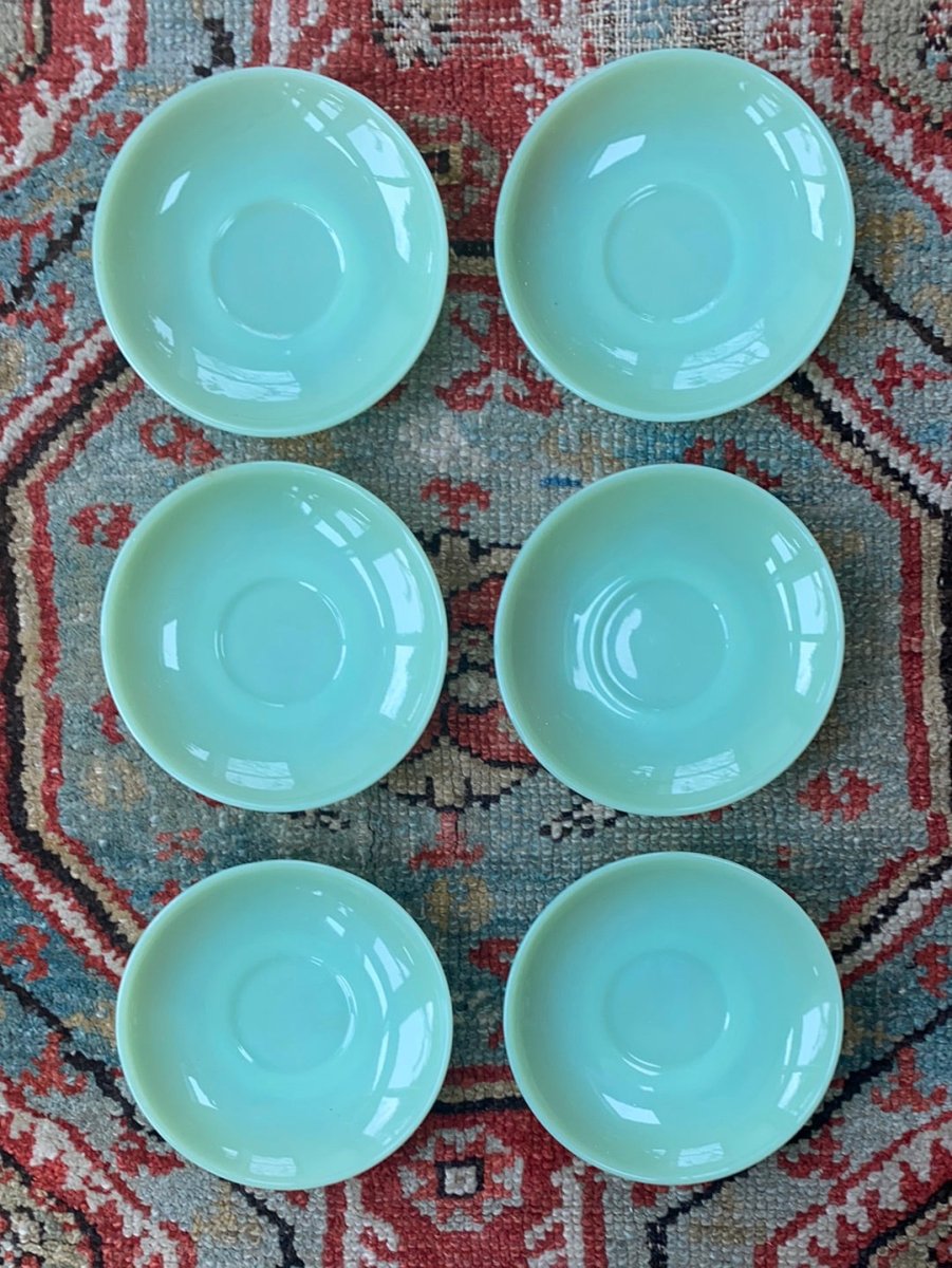 Vintage Fireking 5" Plates - Diamonds & Rust