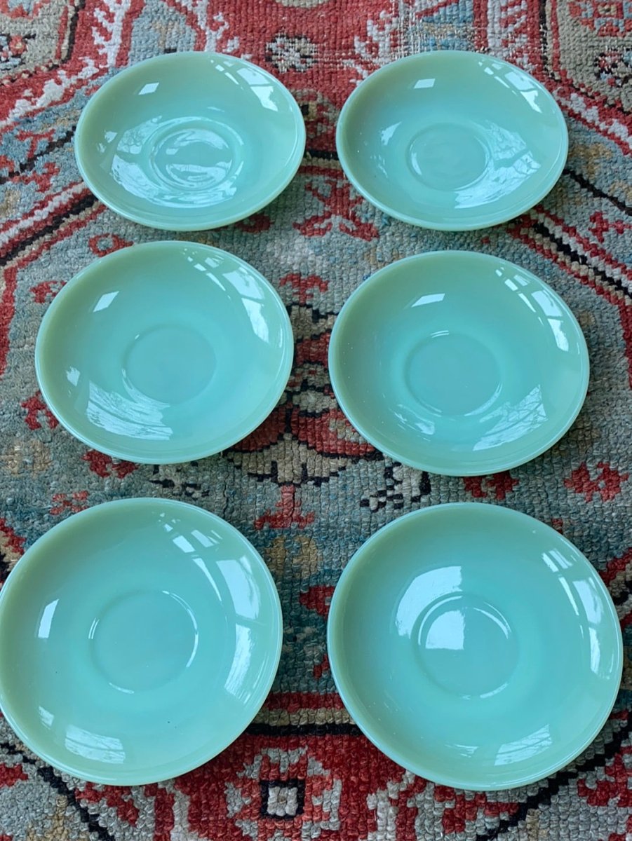 Vintage Fireking 5" Plates - Diamonds & Rust