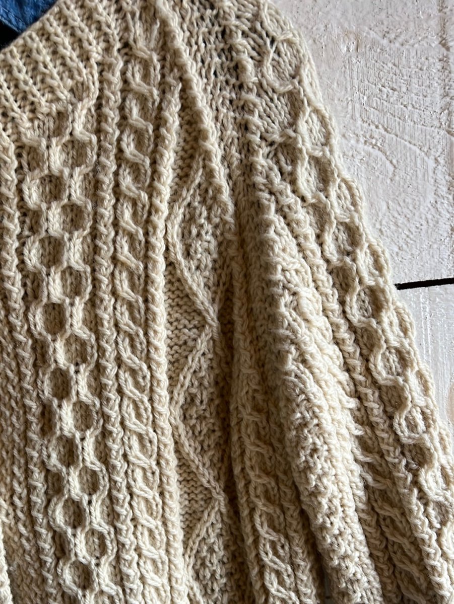 Vintage Fishermen's Cardigan Sweater - Diamonds & Rust