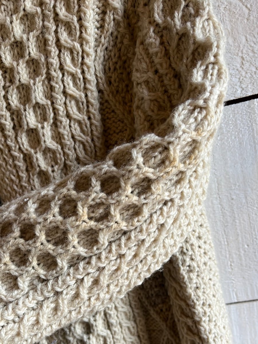 Vintage Fishermen's Cardigan Sweater - Diamonds & Rust
