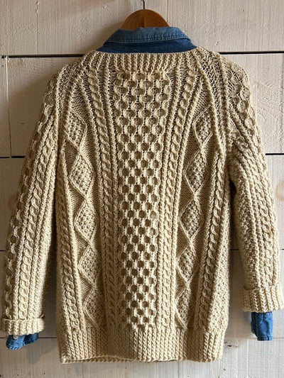 Vintage Fishermen's Cardigan Sweater - Diamonds & Rust