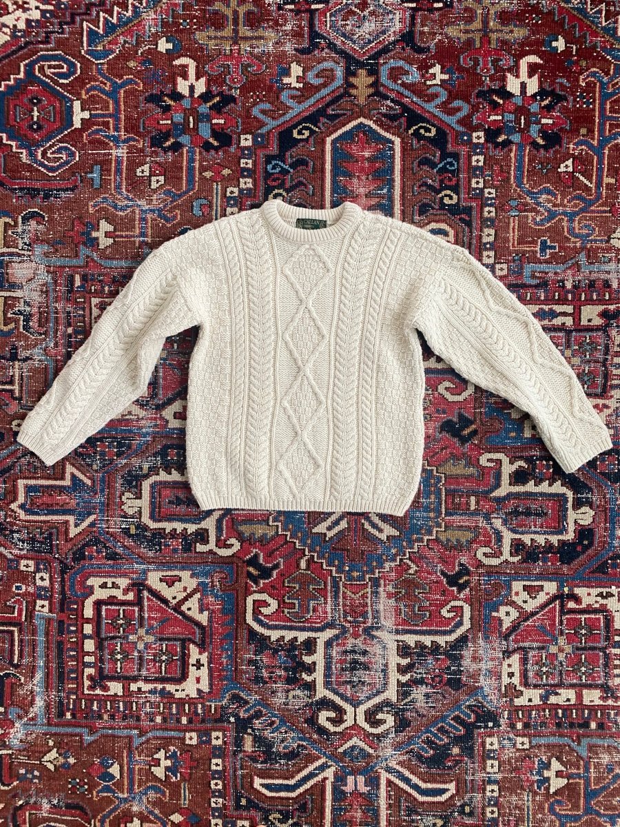 Vintage Fishermen's Sweater - Diamonds & Rust