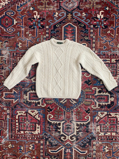 Vintage Fishermen's Sweater - Diamonds & Rust