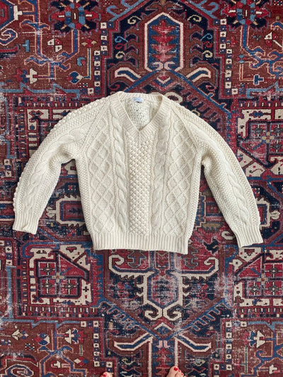 Vintage Fishermen's Sweater - Diamonds & Rust