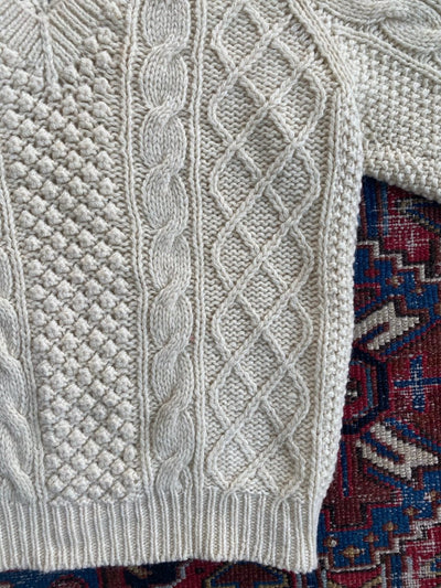 Vintage Fishermen's Sweater - Diamonds & Rust