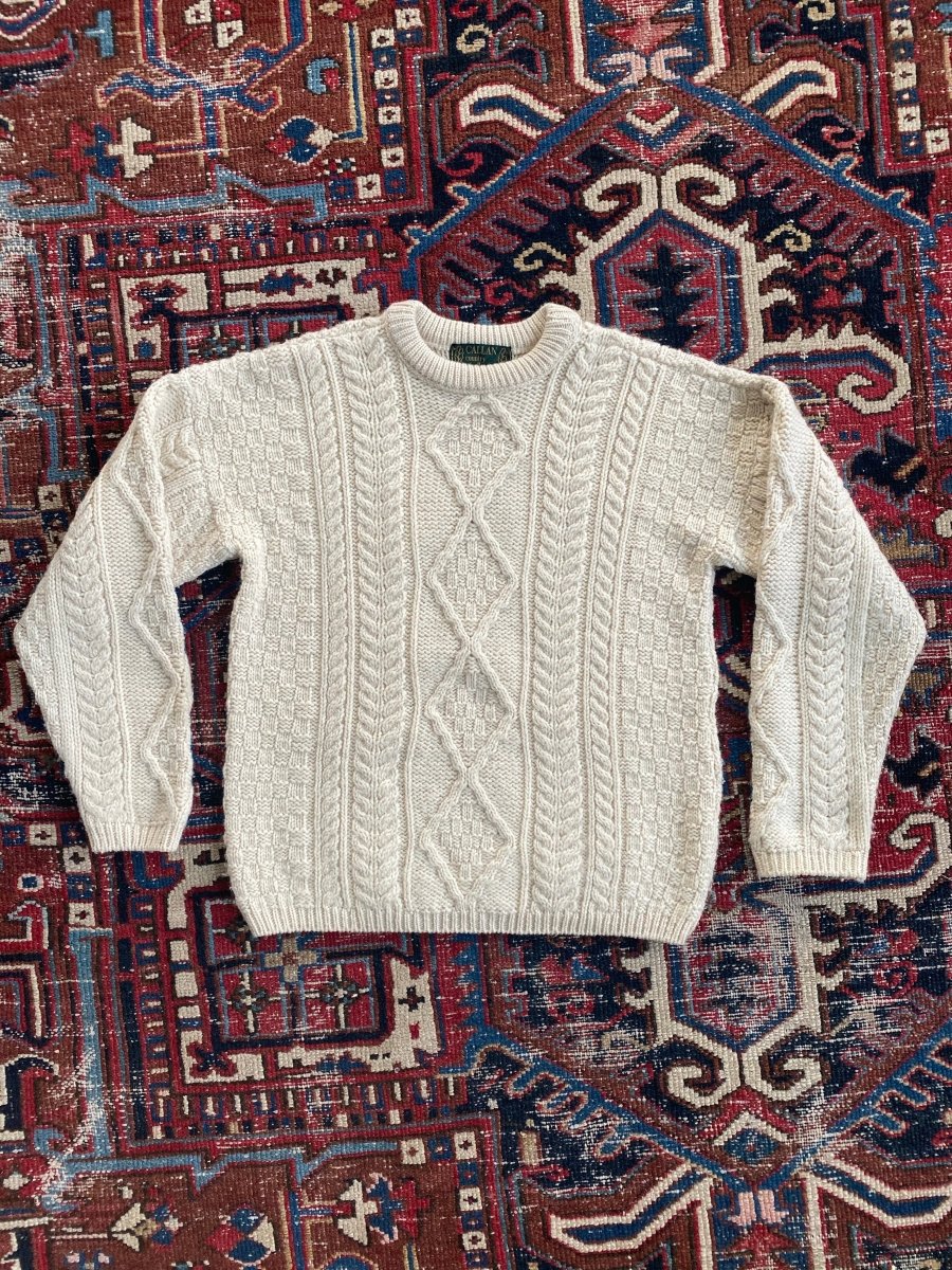 Vintage Fishermen's Sweater - Diamonds & Rust