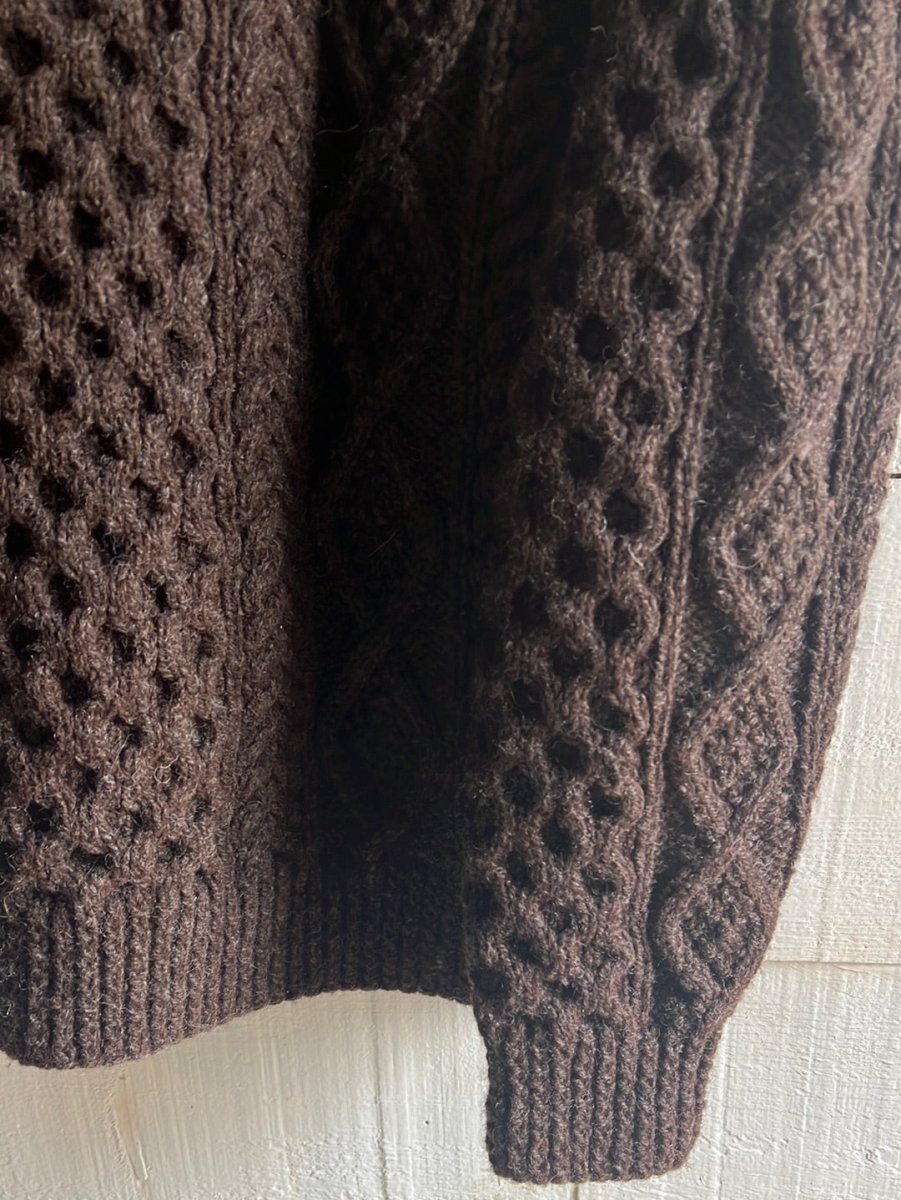 Vintage Fishermen's Sweater - Brown - Diamonds & Rust