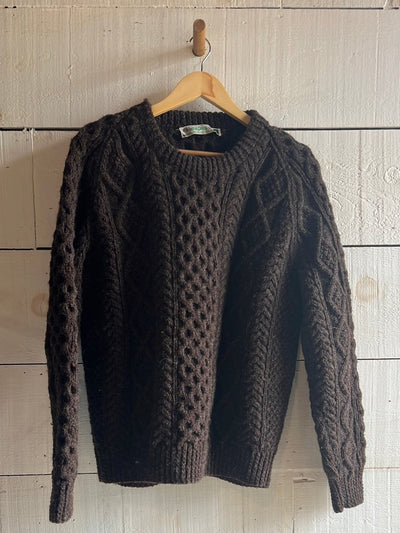 Vintage Fishermen's Sweater - Brown - Diamonds & Rust
