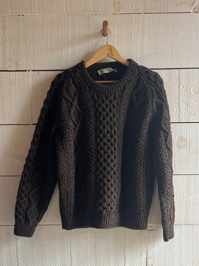 Vintage Fishermen's Sweater - Brown - Diamonds & Rust