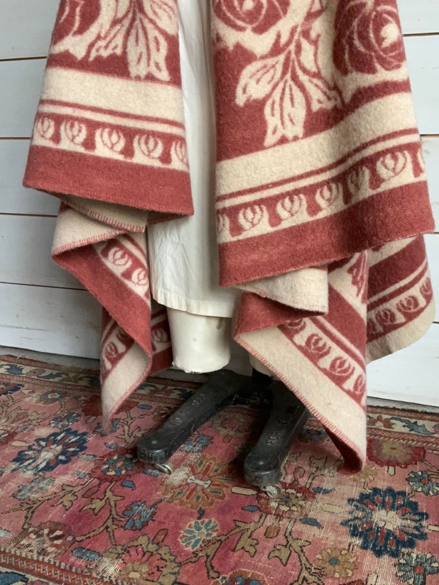 Vintage Golden Dawn Penco Health Blanket - Diamonds & Rust