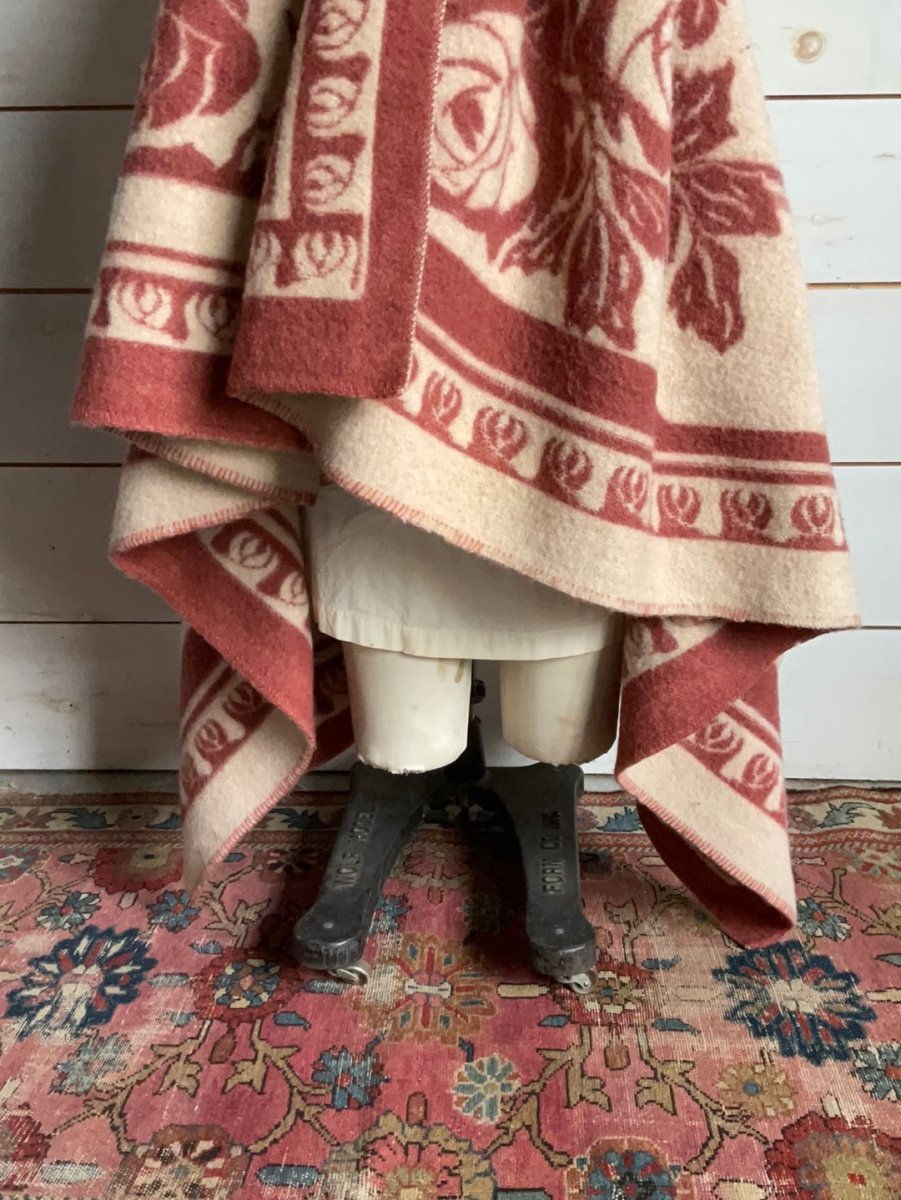 Vintage Golden Dawn Penco Health Blanket - Diamonds & Rust