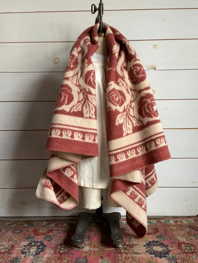 Vintage Golden Dawn Penco Health Blanket - Diamonds & Rust