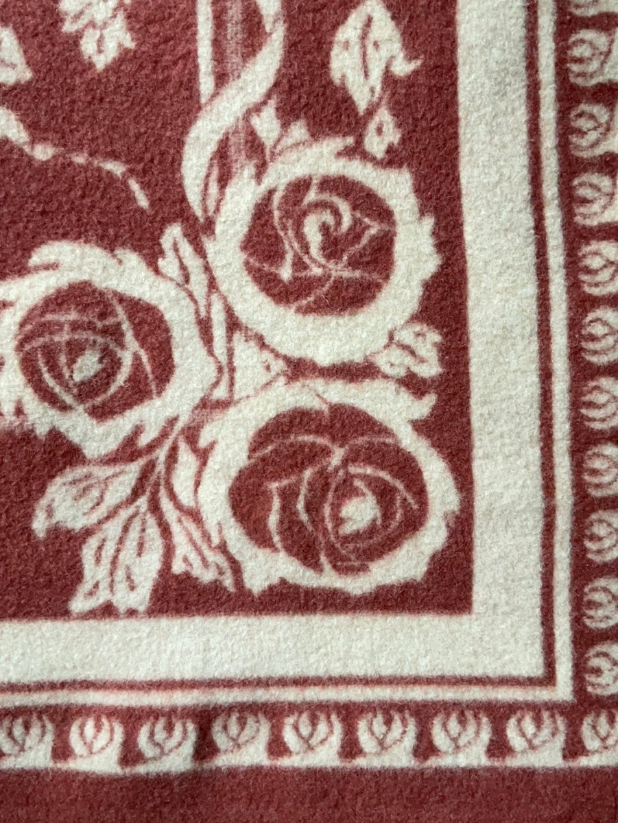 Vintage Golden Dawn Penco Health Blanket - Diamonds & Rust