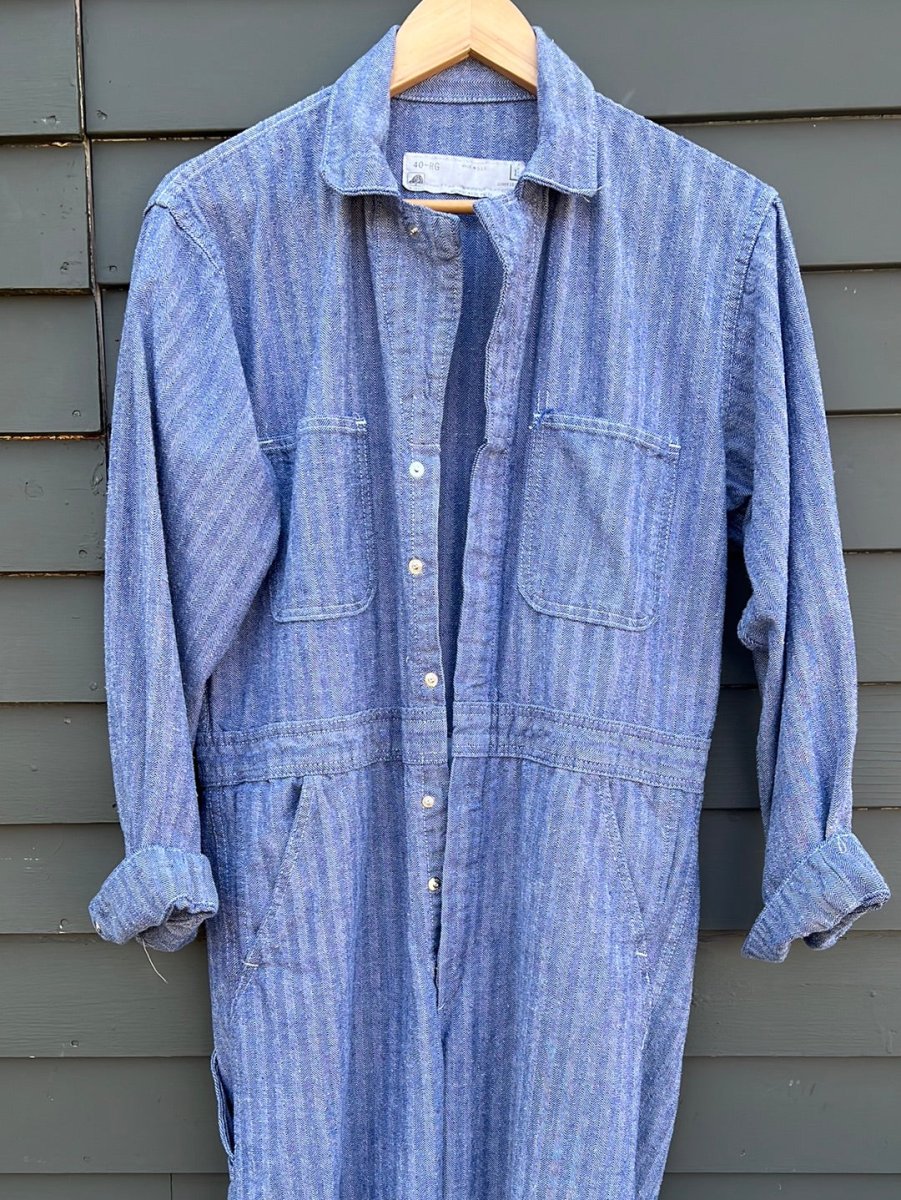 Vintage Herringbone Coveralls - Diamonds & Rust
