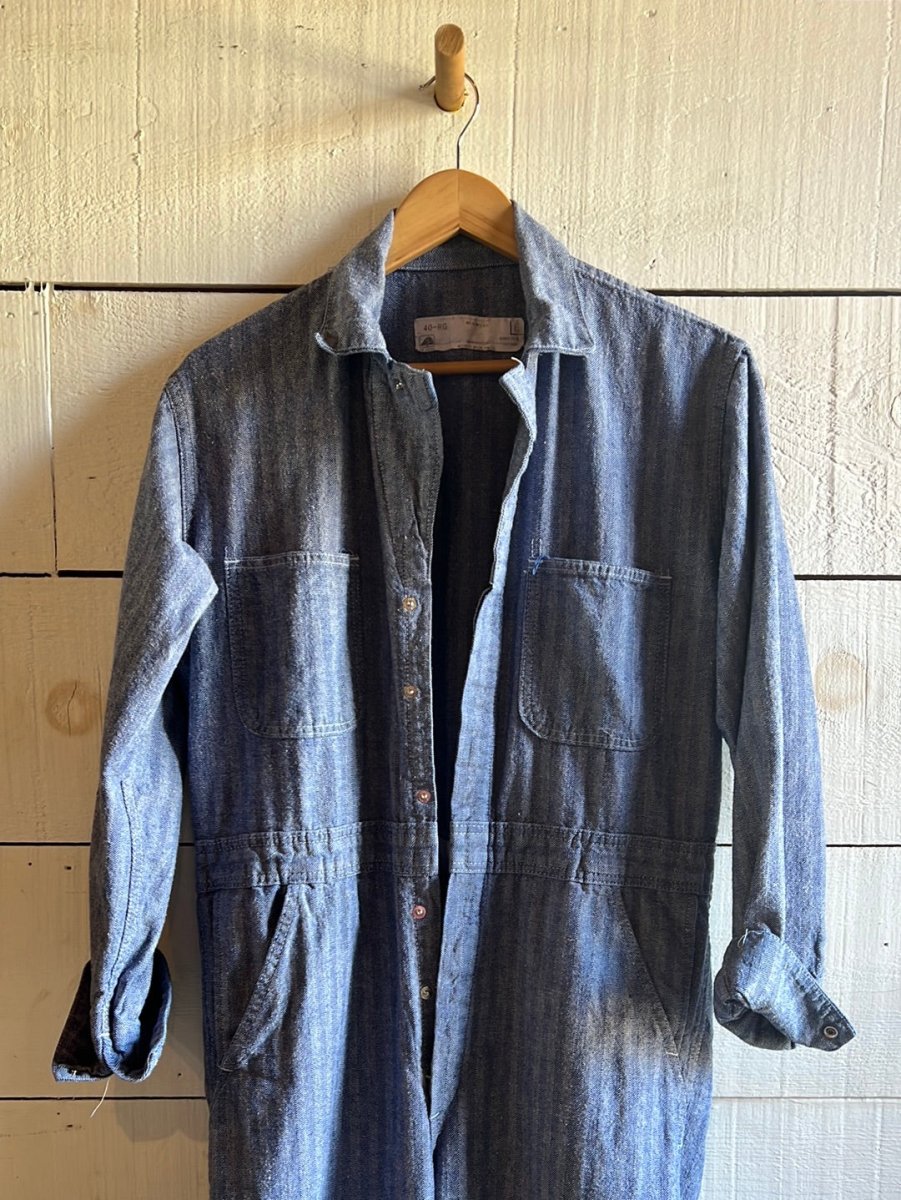 Vintage Herringbone Coveralls - Diamonds & Rust
