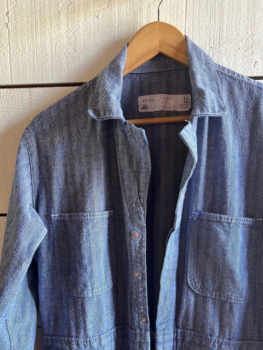 Vintage Herringbone Coveralls - Diamonds & Rust