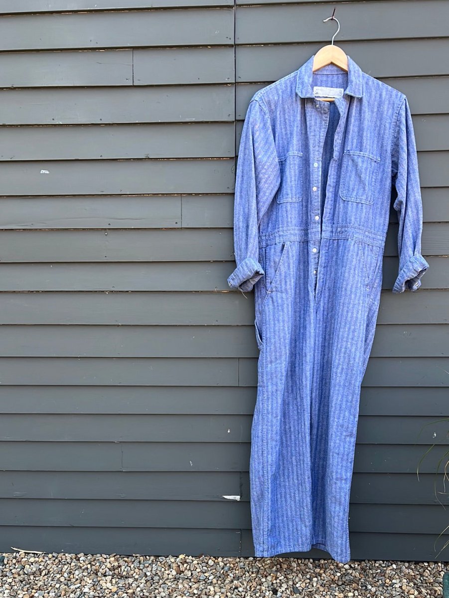 Vintage Herringbone Coveralls - Diamonds & Rust