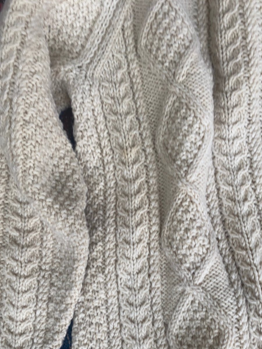 Vintage Irish Knit Pullover Sweater - Diamonds & Rust