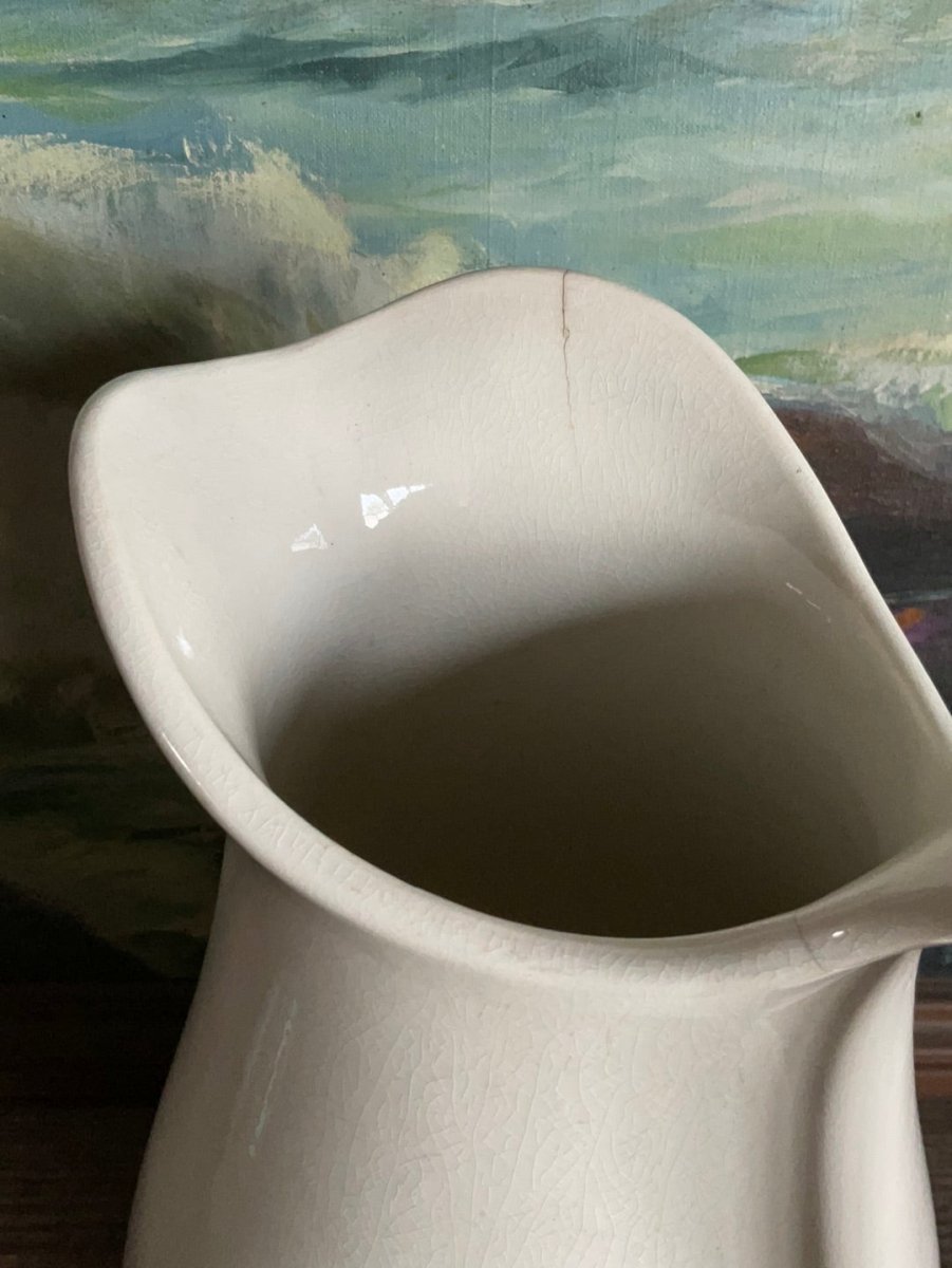 Vintage Ironstone Pitcher - Diamonds & Rust