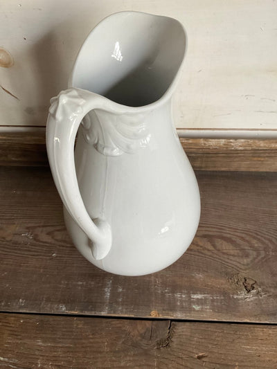 Vintage Ironstone Pitcher - Diamonds & Rust