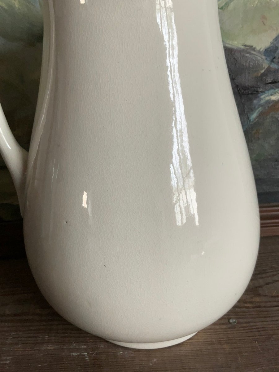 Vintage Ironstone Pitcher - Diamonds & Rust