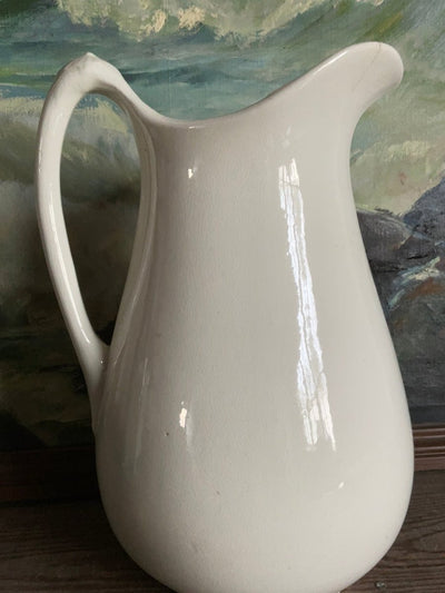 Vintage Ironstone Pitcher - Diamonds & Rust
