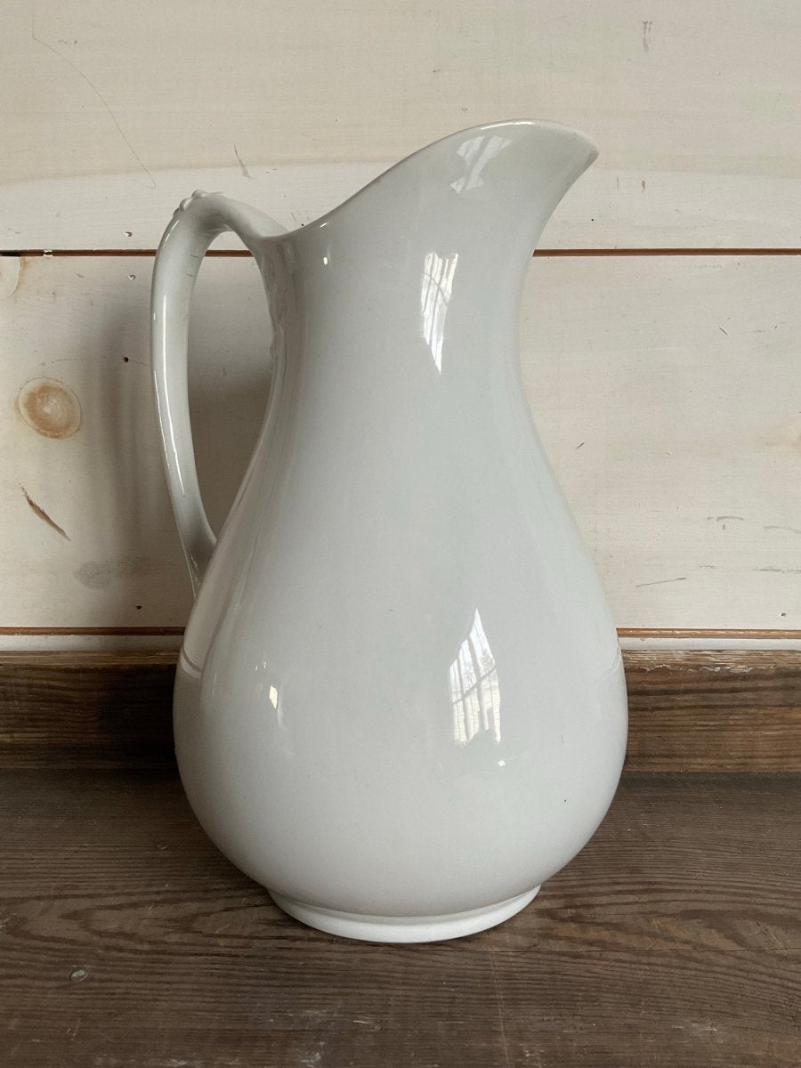 Vintage Ironstone Pitcher - Diamonds & Rust