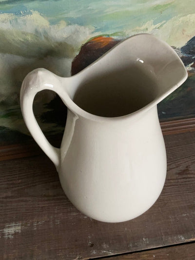 Vintage Ironstone Pitcher - Diamonds & Rust