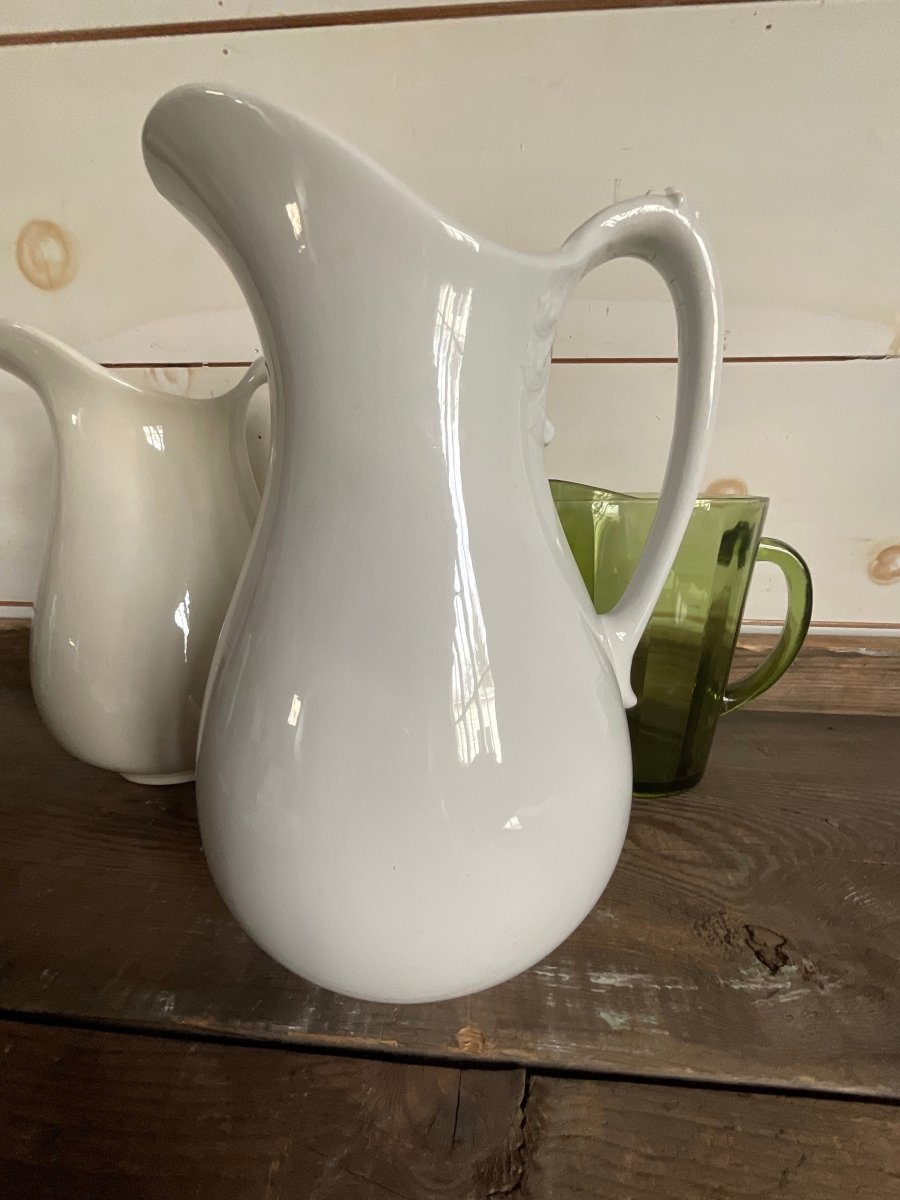 Vintage Ironstone Pitcher - Diamonds & Rust