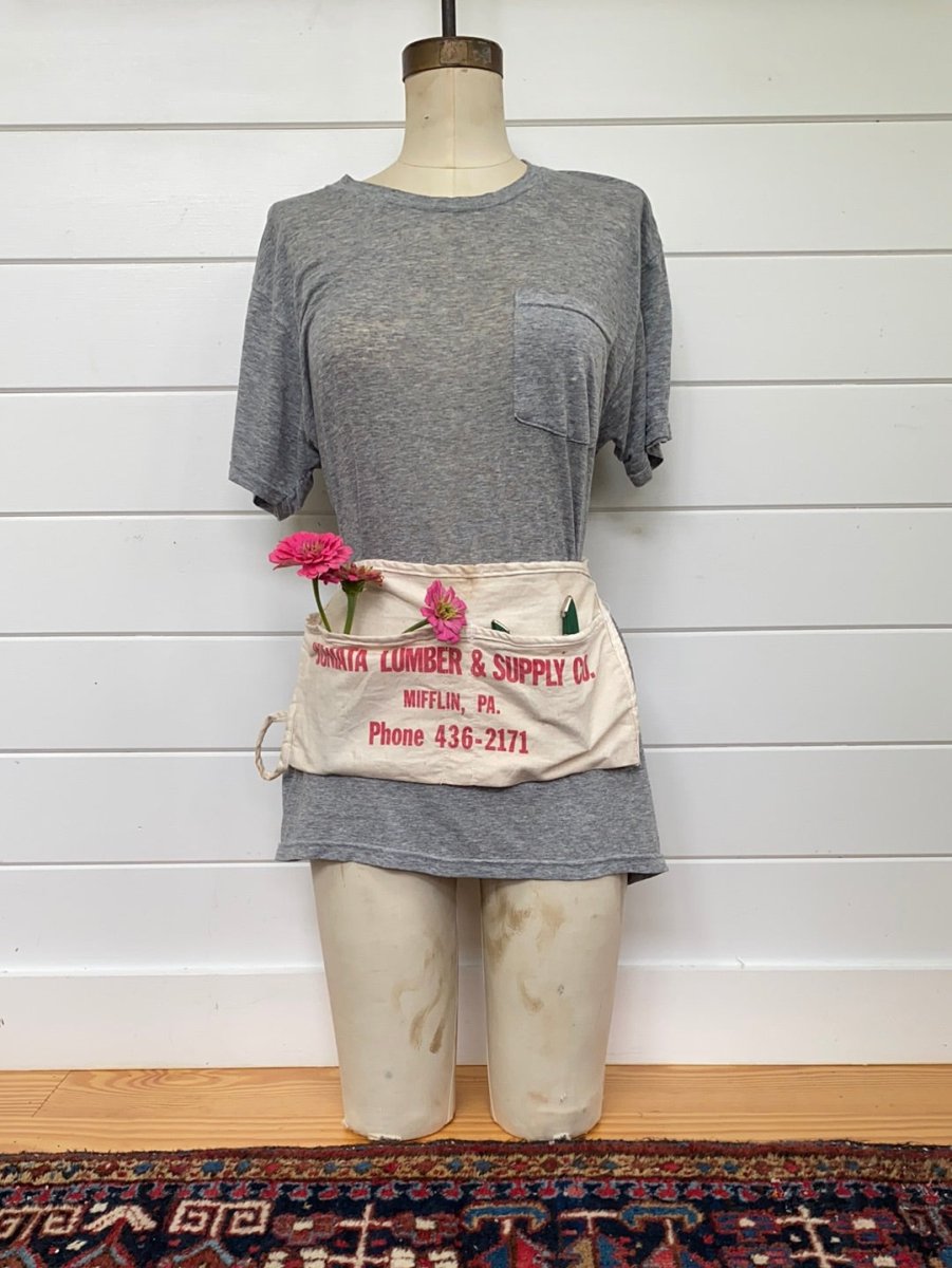 Vintage Juniata Lumber & Supply Co. Apron - Diamonds & Rust