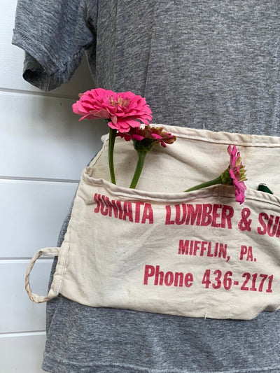 Vintage Juniata Lumber & Supply Co. Apron - Diamonds & Rust