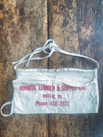 Vintage Juniata Lumber & Supply Co. Apron - Diamonds & Rust