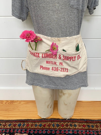 Vintage Juniata Lumber & Supply Co. Apron - Diamonds & Rust