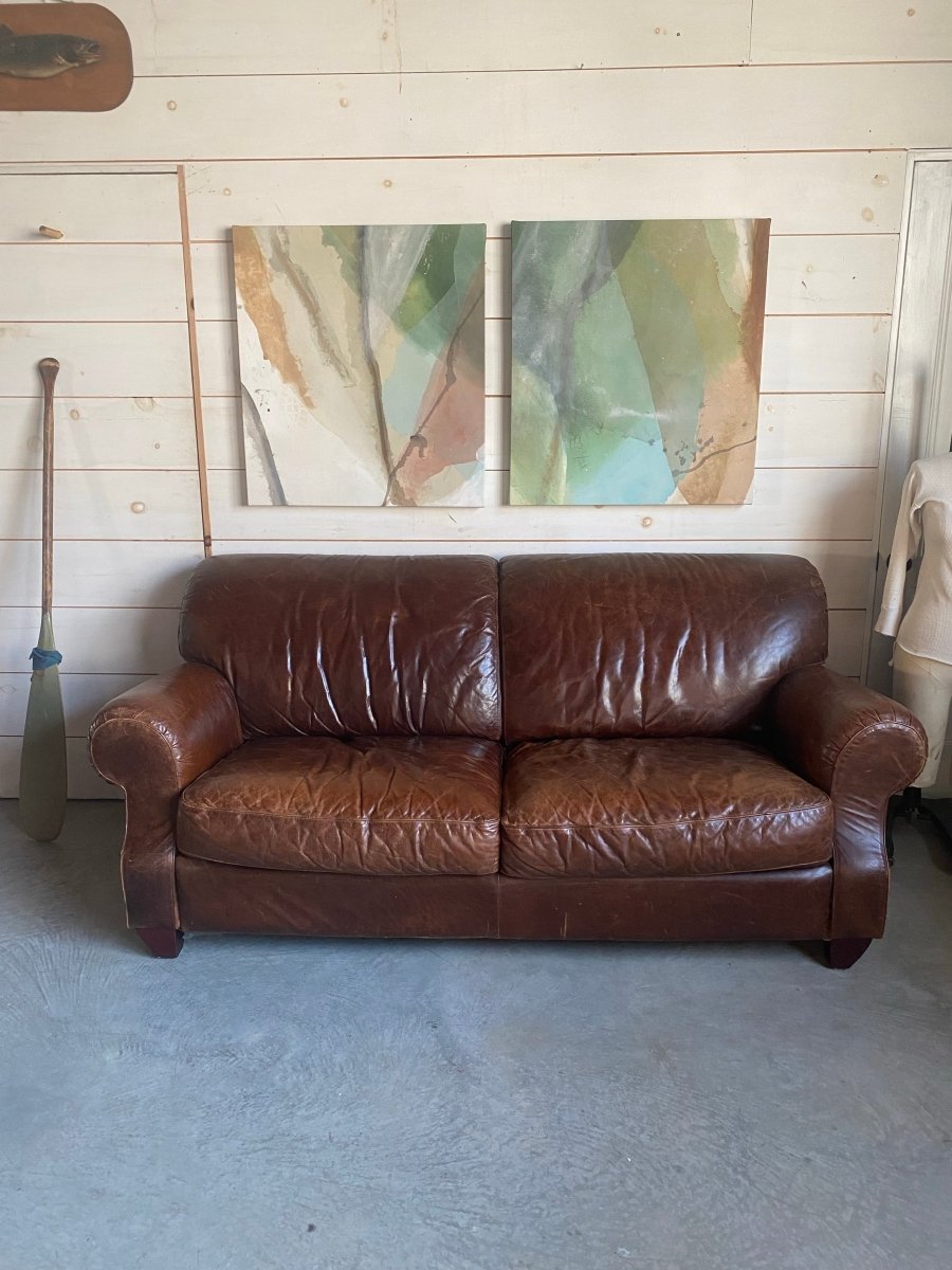 Vintage Leather Sofa - Diamonds & Rust
