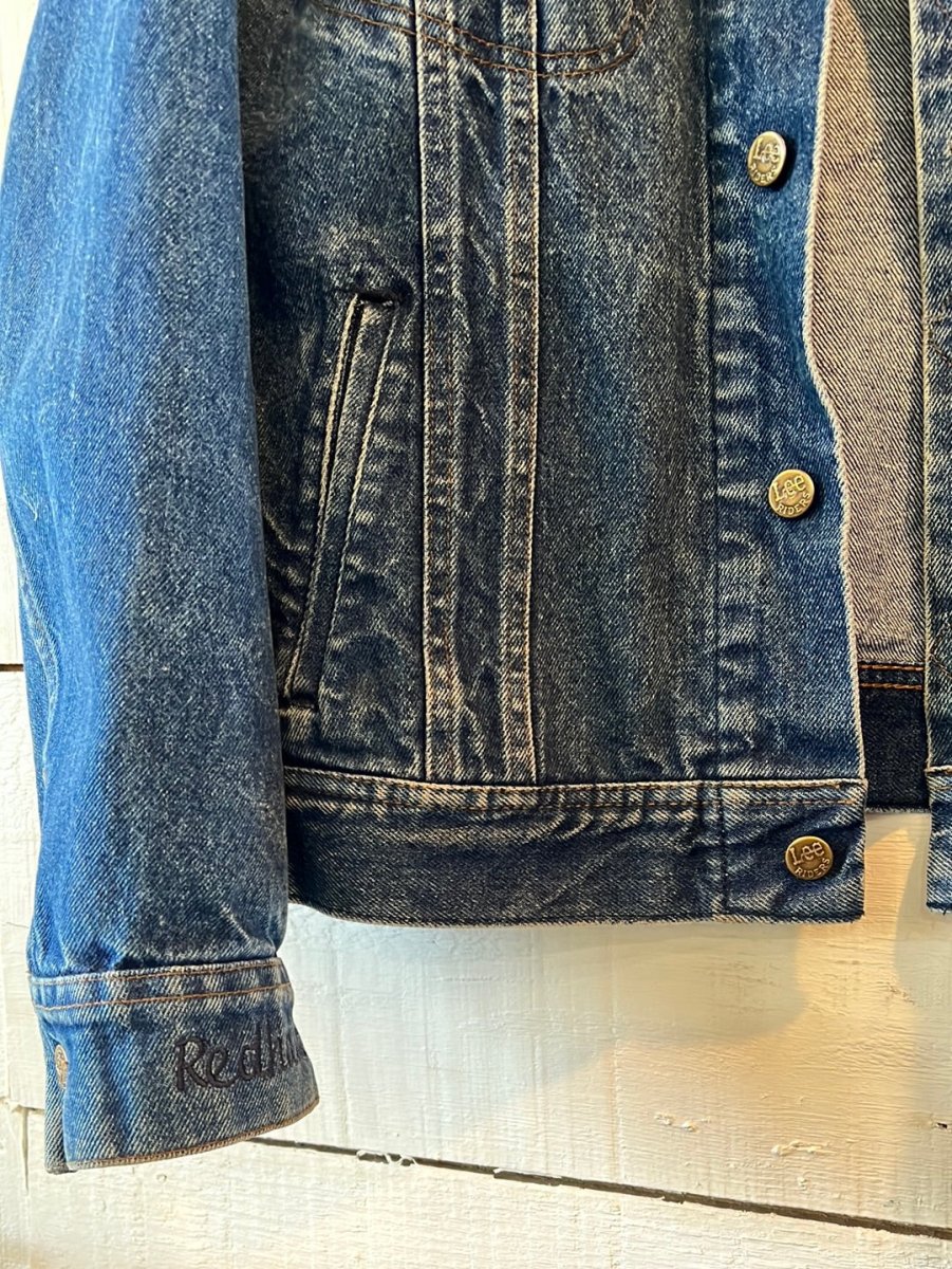 Vintage LEE Denim Jacket - 48 Large - Diamonds & Rust