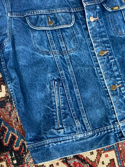 Vintage LEE Denim Jacket - 48 Large - Diamonds & Rust