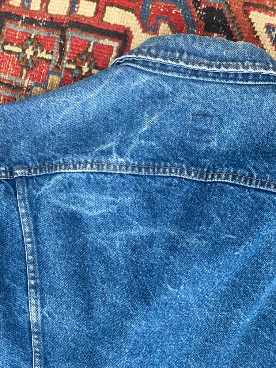 Vintage LEE Denim Jacket - 48 Large - Diamonds & Rust