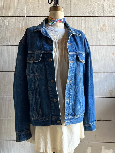 Vintage LEE Denim Jacket - 48 Large - Diamonds & Rust