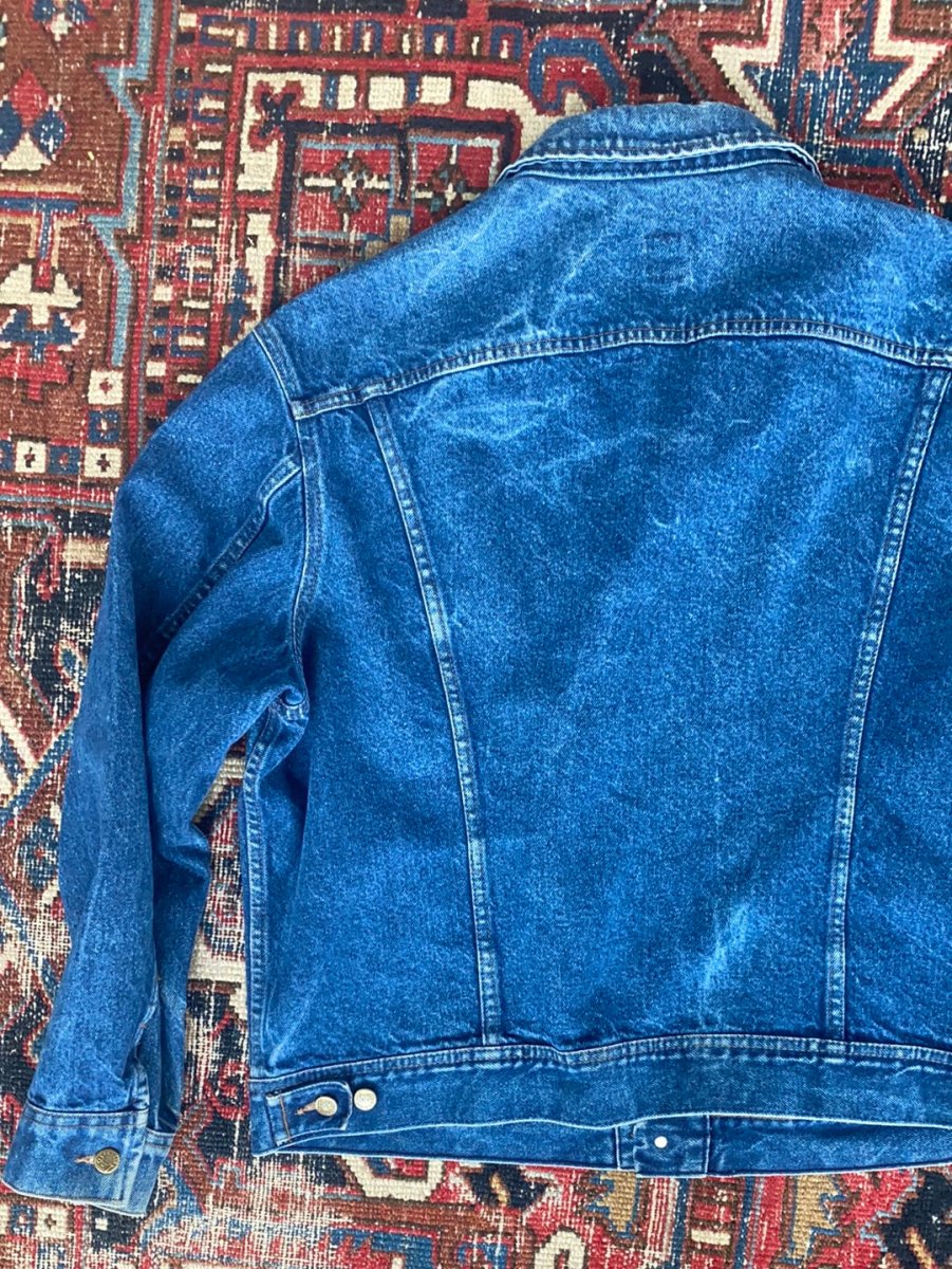 Vintage LEE Denim Jacket - 48 Large - Diamonds & Rust