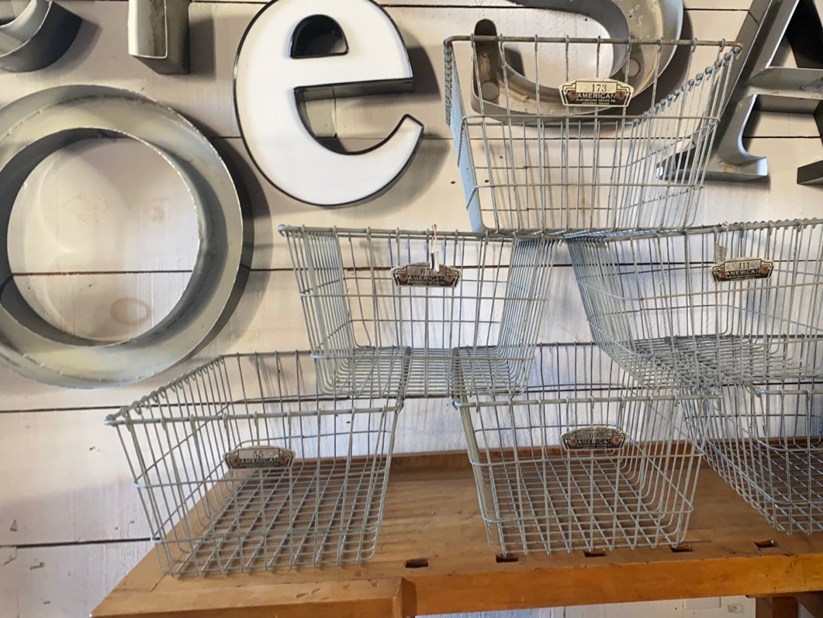 Vintage Locker Baskets - Long - Diamonds & Rust