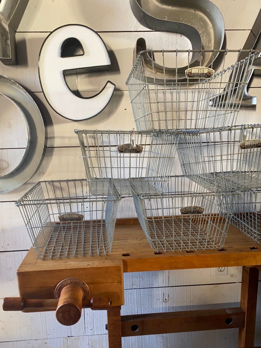 Vintage Locker Baskets - Long - Diamonds & Rust