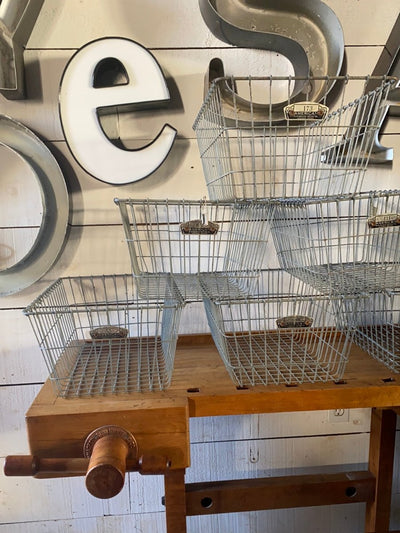 Vintage Locker Baskets - Long - Diamonds & Rust