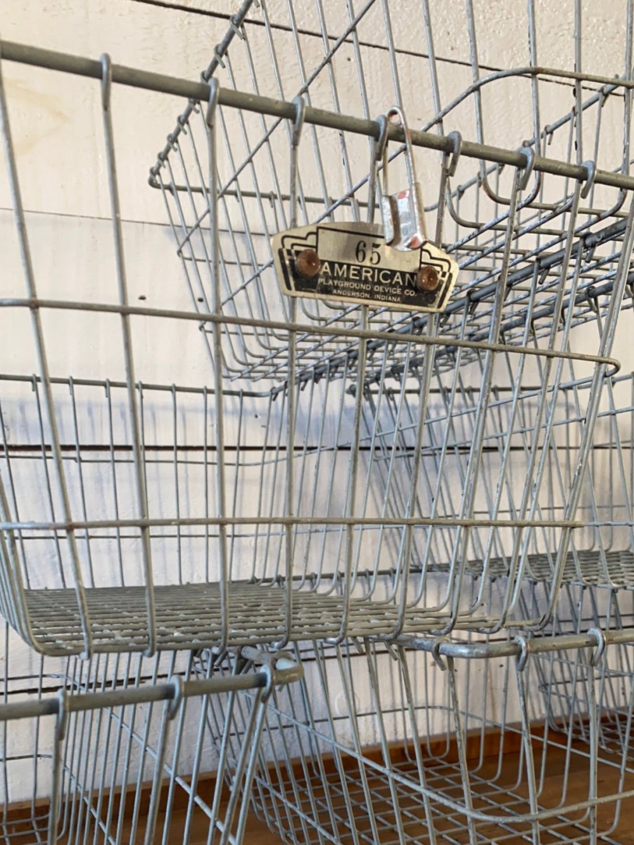 Vintage Locker Baskets - Long - Diamonds & Rust