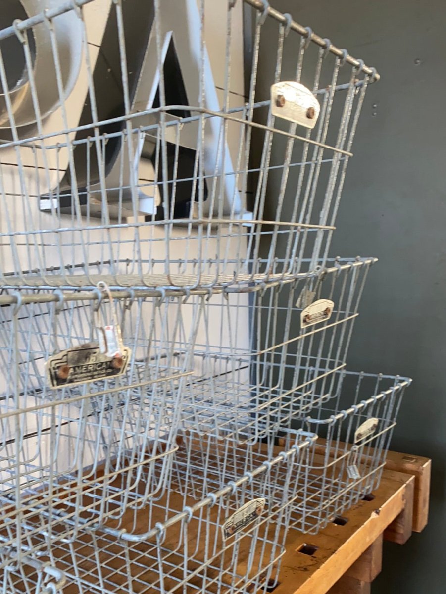 Vintage Locker Baskets - Long - Diamonds & Rust