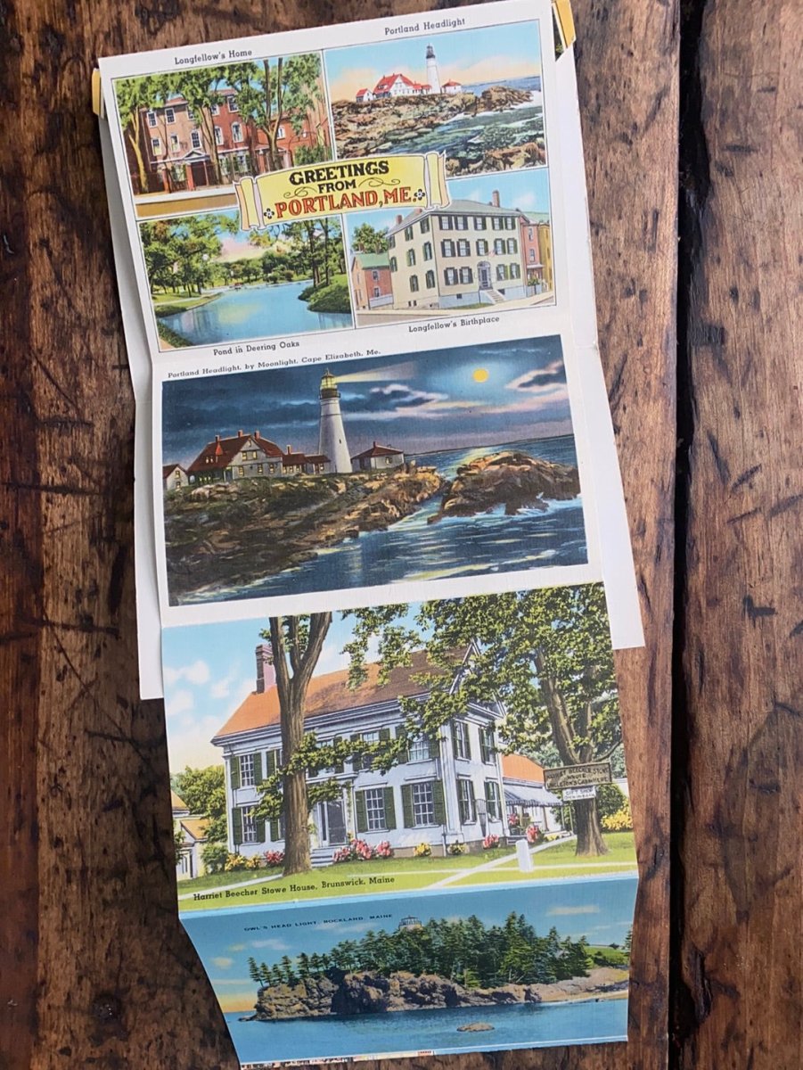 Vintage MAINE Post Cards - Diamonds & Rust