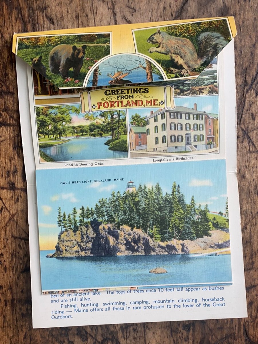 Vintage MAINE Post Cards - Diamonds & Rust