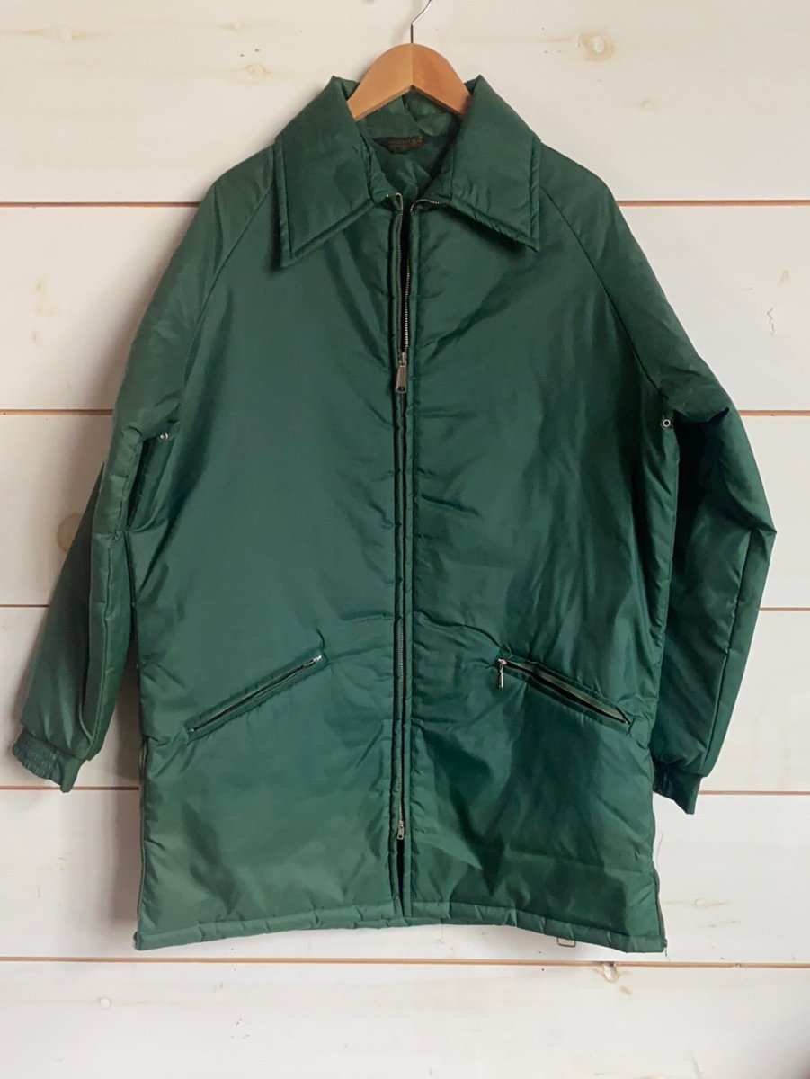 Vintage NORTEX Hunter Green Coat - Diamonds & Rust