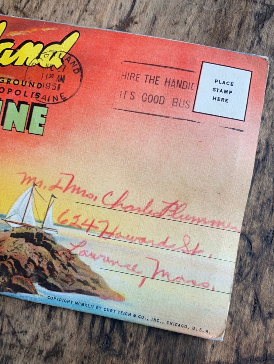 Vintage Portland, Maine Post Cards - Diamonds & Rust