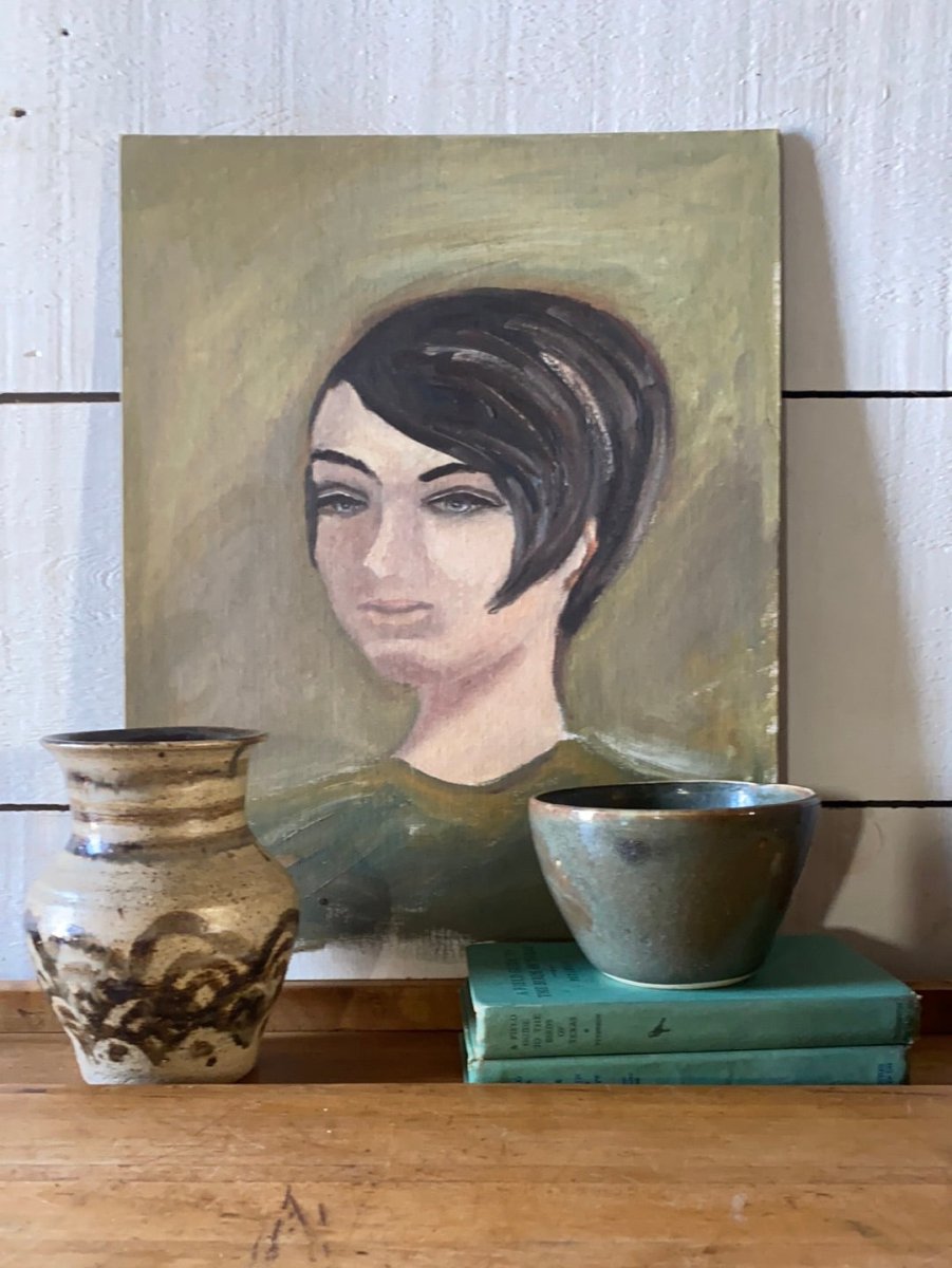 Vintage Portrait of a Lady - Diamonds & Rust
